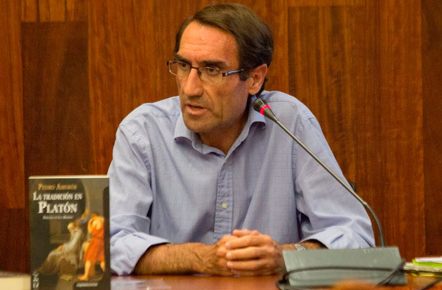 Pedro Amorós Juan presntó su libro LA TRADICIÓN EN PLATÓN, junto a Luc Brisson, prologuista del mismo